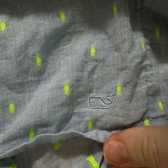 Vineyard Vines Light Blue Dress Neon Tassels Swiss Dot Size Girls 16 XL #1300 - Picture 8 of 9